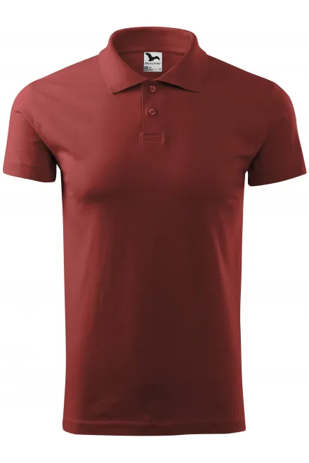 Einfaches Herren Poloshirt - burgund, S