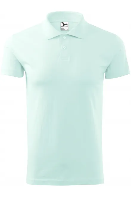 Einfaches Herren Poloshirt - eisgrün, S