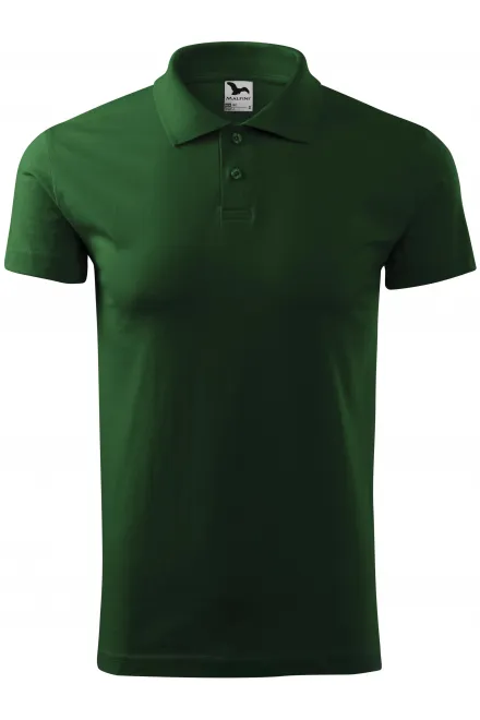 Einfaches Herren Poloshirt - Flaschengrün, S