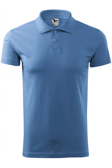 Einfaches Herren Poloshirt - Himmelblau, S