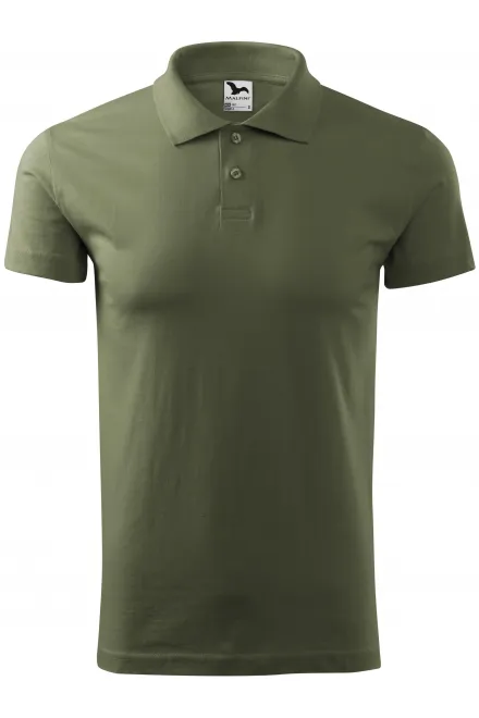 Einfaches Herren Poloshirt - khaki, S