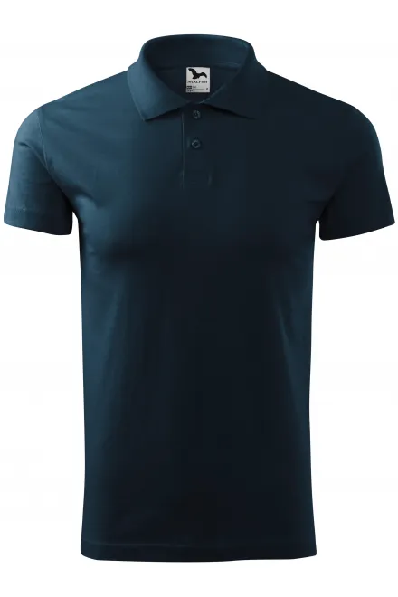 Einfaches Herren Poloshirt - dunkelblau, S