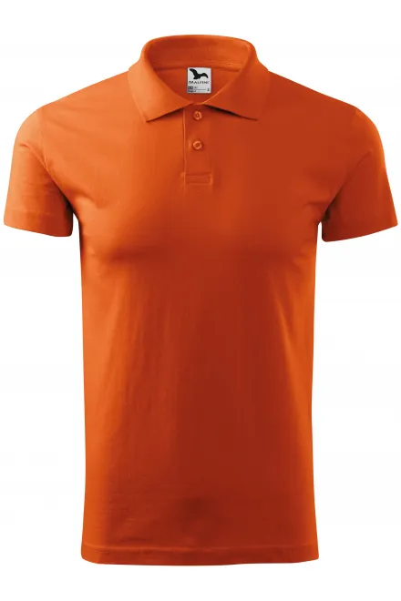 Einfaches Herren Poloshirt - orange, S