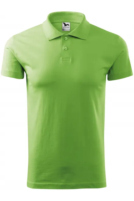 Einfaches Herren Poloshirt - erbsengrün, S