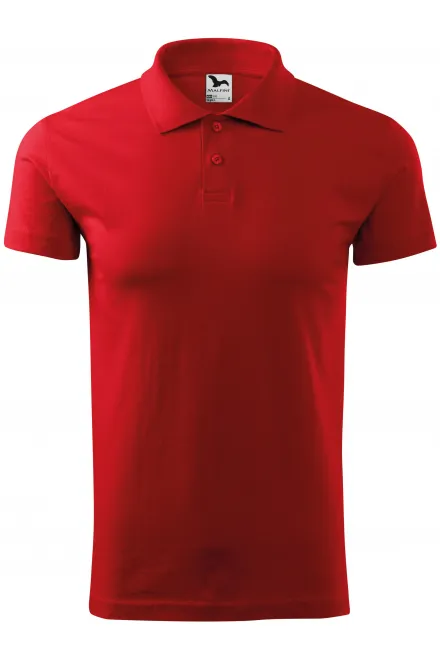 Einfaches Herren Poloshirt - rot, S