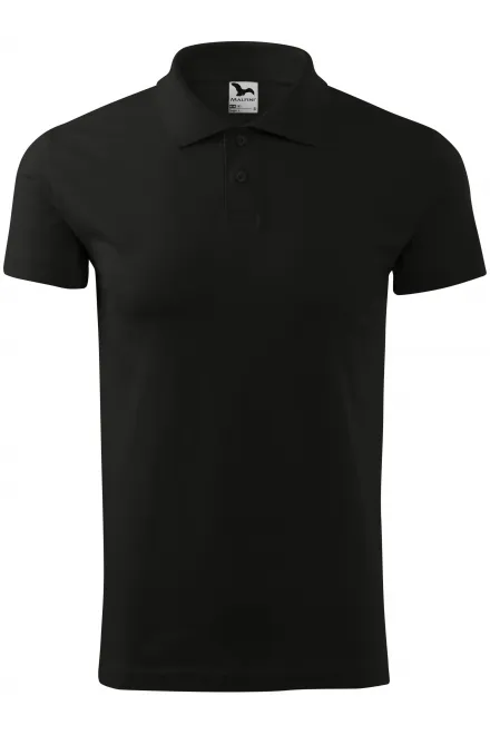 Einfaches Herren Poloshirt - schwarz, S
