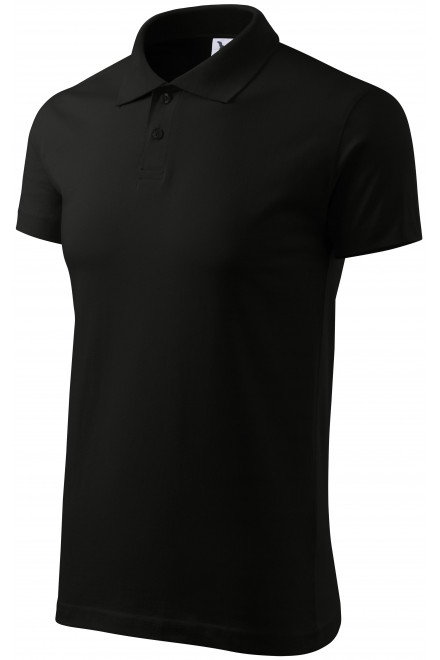 Einfaches Herren Poloshirt, schwarz, T-shirts herren