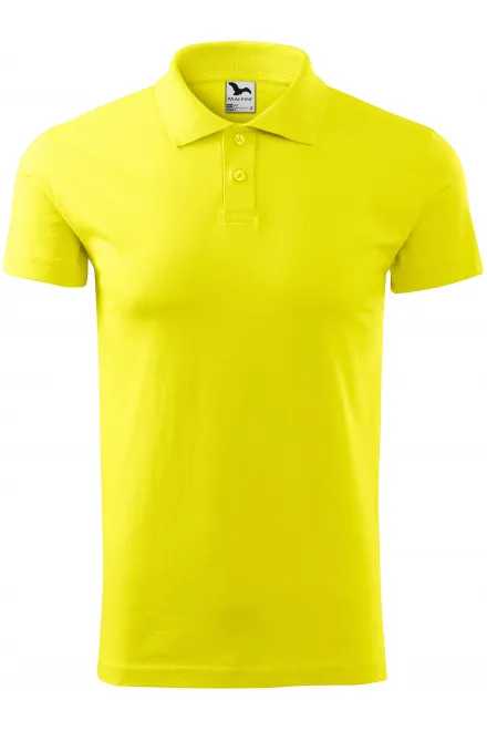 Einfaches Herren Poloshirt - zitronengelb, S