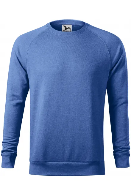Einfaches Herren-Sweatshirt - blauer Marmor, XL
