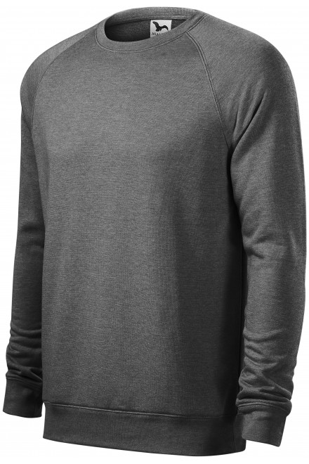 Einfaches Herren-Sweatshirt, schwarzer Marmor, Sweatshirts ohne Kapuze