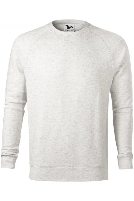 Einfaches Herren-Sweatshirt - weisser Marmor, XL