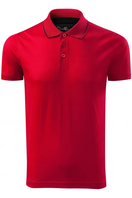 Elegantes mercerisiertes Poloshirt für Herren - formula red, L