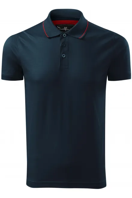 Elegantes mercerisiertes Poloshirt für Herren - dunkelblau, L