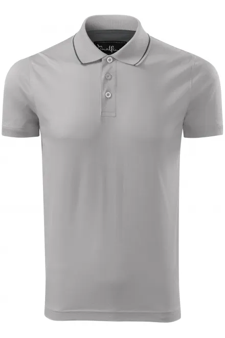 Elegantes mercerisiertes Poloshirt für Herren - Silber grau, L