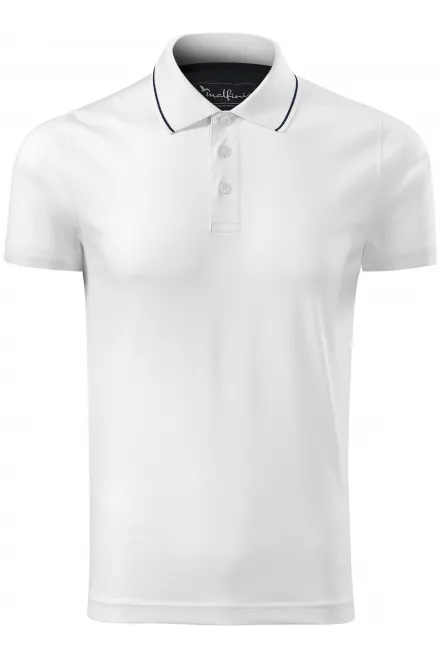 Elegantes mercerisiertes Poloshirt für Herren - weiß, L