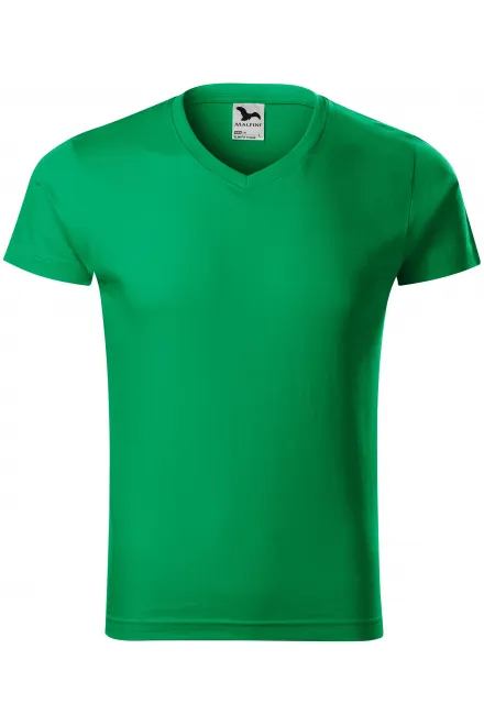 Eng anliegendes Herren-T-Shirt - Grasgrün, M