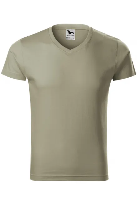 Eng anliegendes Herren-T-Shirt - helles Khaki, M