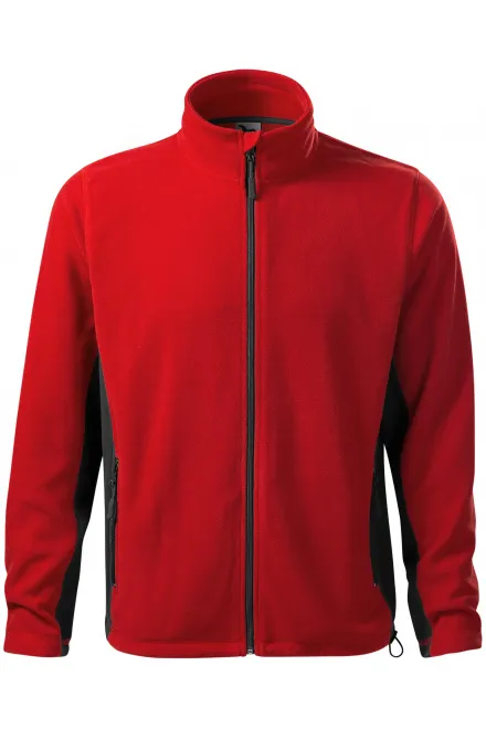 Fleece-Kontrastjacke für Herren - rot, S