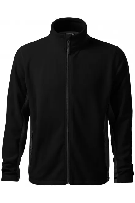 Fleece-Kontrastjacke für Herren - schwarz, S