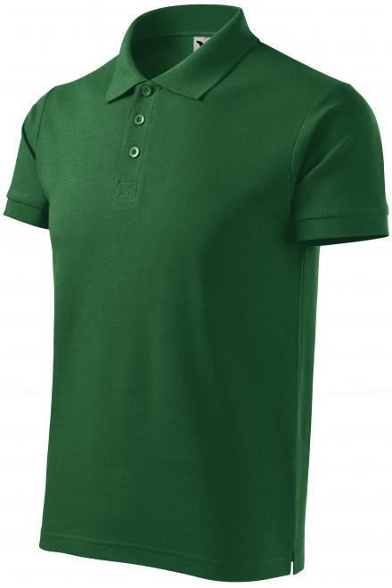 Gröberes Poloshirt für Herren, Flaschengrün, T-shirts herren
