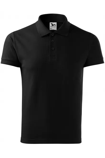 Gröberes Poloshirt für Herren - schwarz, S