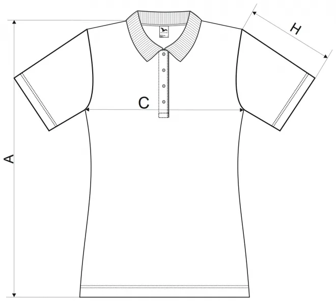 Slim Fit Poloshirt für Damen - Maßtabelle