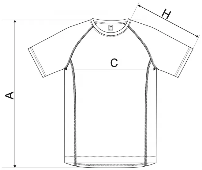 Sport-T-Shirt für Herren - Maßtabelle