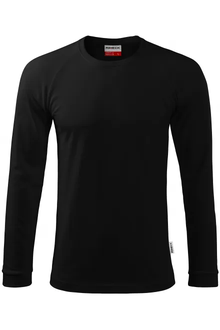 Herren Kontrast T-Shirt mit langen Ärmeln - schwarz, 2XL