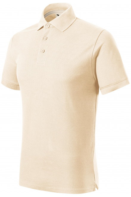 Herren-Poloshirt aus Bio-Baumwolle, mandel, Baumwoll-T-Shirts