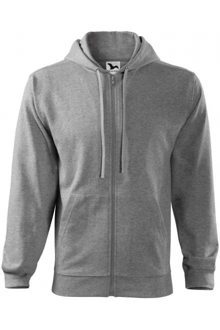 Herren Sweatshirt mit Kapuze - dunkelgrauer Marmor, S