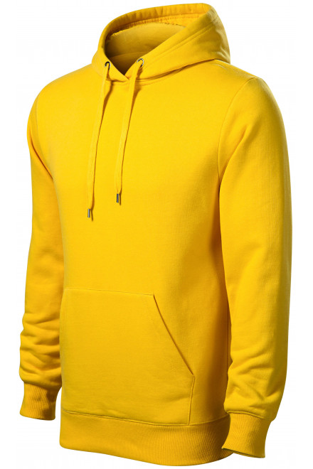 Herren Sweatshirt mit Kapuze ohne Reißverschluss, gelb, Herren-Sweatshirts