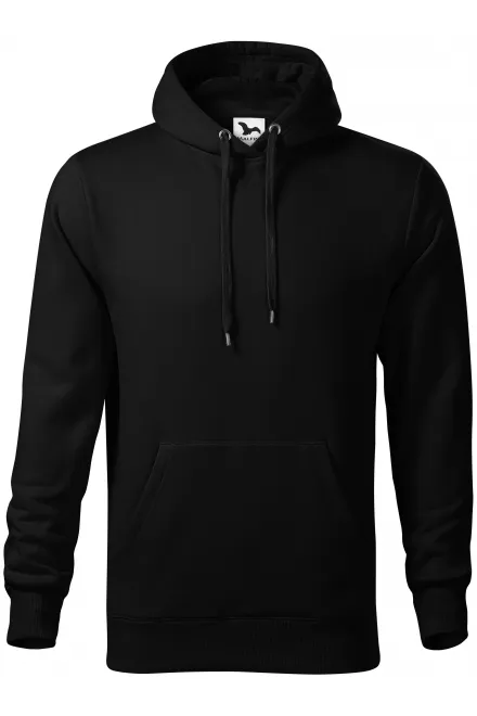 Herren Sweatshirt mit Kapuze ohne Reißverschluss - schwarz, S