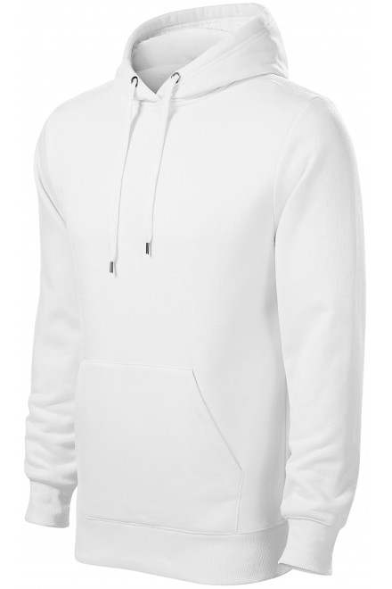 Herren Sweatshirt mit Kapuze ohne Reißverschluss, weiß, weiße Sweatshirts