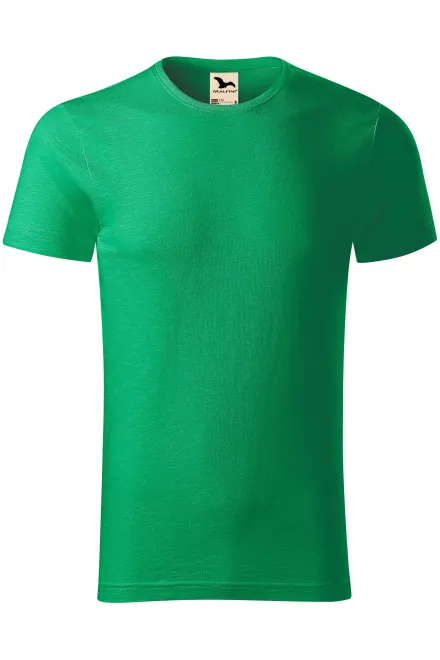 Herren-T-Shirt aus strukturierter Bio-Baumwolle - Grasgrün, M