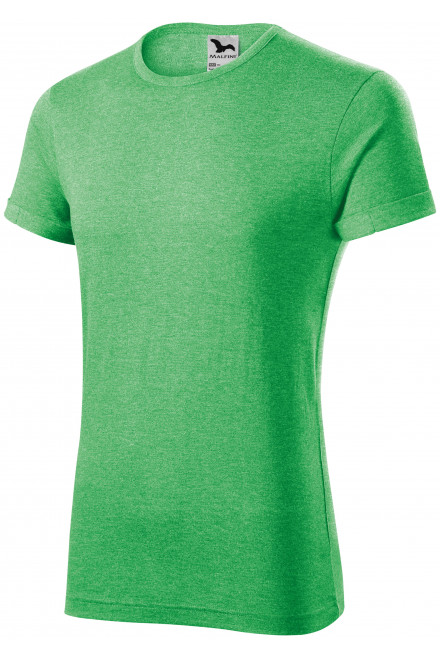Herren T-Shirt mit gerollten Ärmeln, grüner Marmor, grüne T-Shirts
