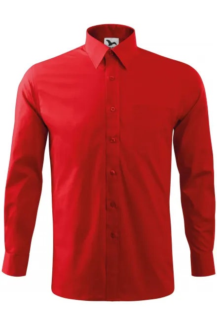 Herrenhemd mit langen Ärmeln - rot, 3XL