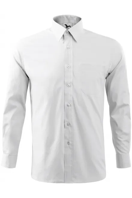 Herrenhemd mit langen Ärmeln - weiß, 3XL