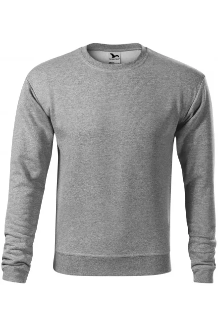 Herren/Kinder Sweatshirt ohne Kapuze - dunkelgrauer Marmor, M