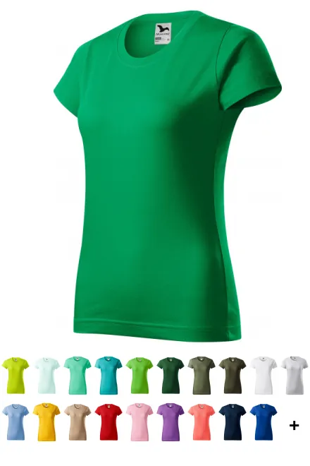 Damen einfaches T-Shirt, Grasgrün