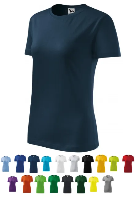 Damen klassisches T-Shirt, dunkelblau