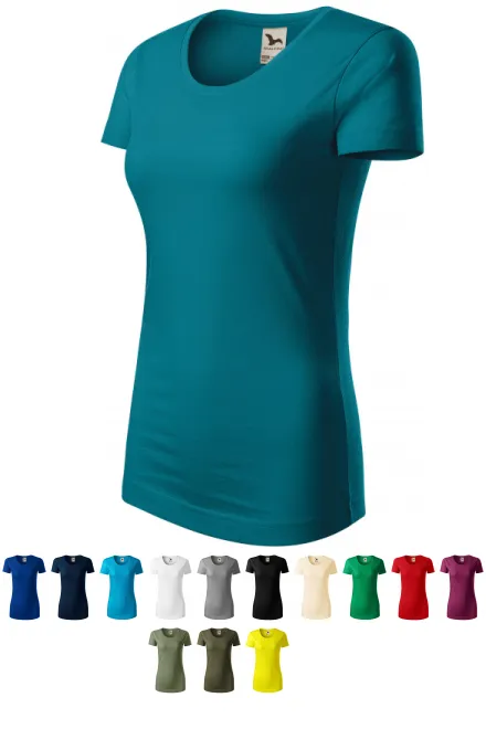 Damen T-Shirt, Bio-Baumwolle, petrol blue