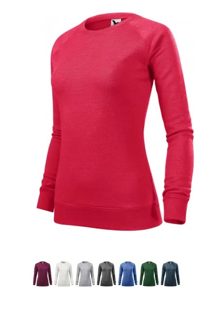 Einfaches Damen-Sweatshirt, roter Marmor