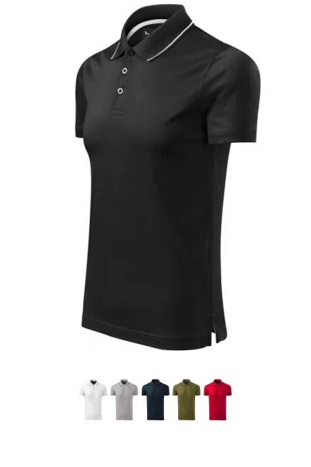 Elegantes mercerisiertes Poloshirt für Herren, schwarz
