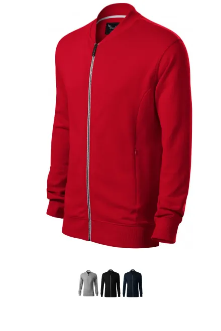 Herren Sweatshirt mit versteckten Taschen, formula red