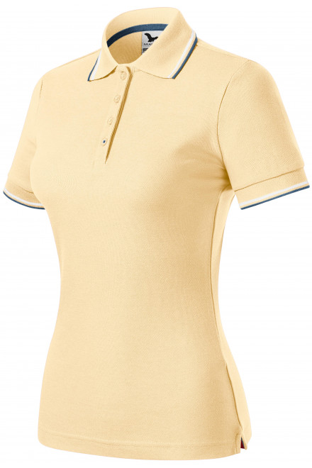 Klassisches Poloshirt für Damen, vanille, Damen-T-Shirts