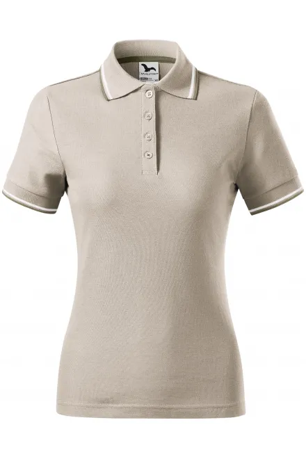 Klassisches Poloshirt für Damen - eisgrau, XS