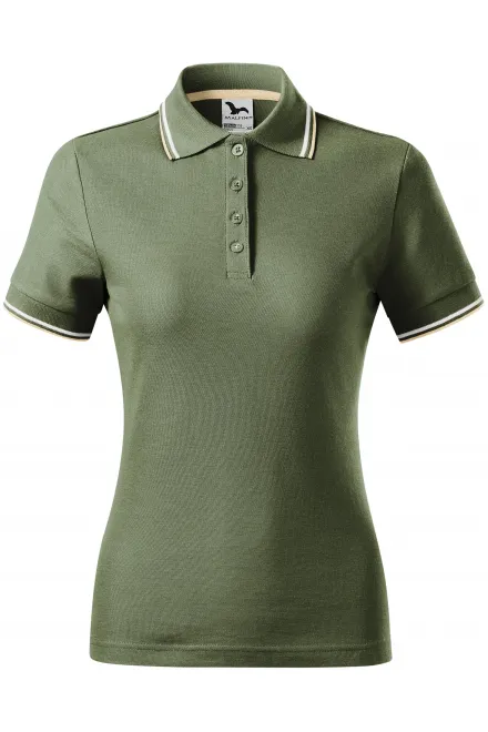 Klassisches Poloshirt für Damen - khaki, XS