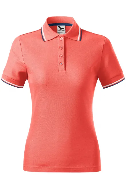 Klassisches Poloshirt für Damen - koralle, XS