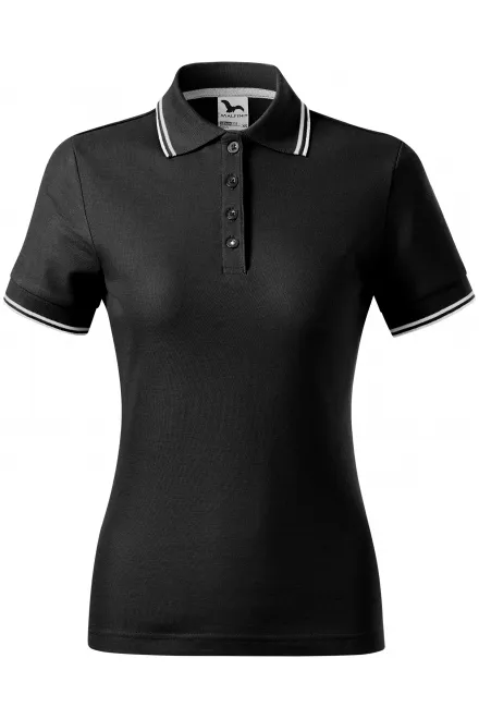Klassisches Poloshirt für Damen - schwarz, XS