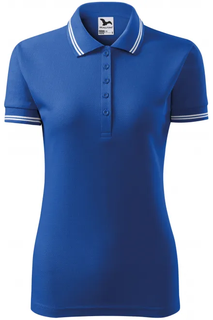 Kontrast-Poloshirt für Damen - königsblau, L